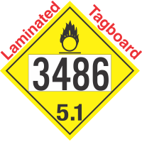 Oxidizer Class 5.1 UN3486 Tagboard DOT Placard