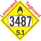 Oxidizer Class 5.1 UN3487 Tagboard DOT Placard