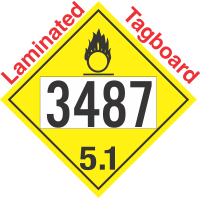 Oxidizer Class 5.1 UN3487 Tagboard DOT Placard