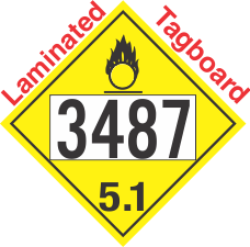 Oxidizer Class 5.1 UN3487 Tagboard DOT Placard