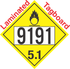 Oxidizer Class 5.1 UN9191 Tagboard DOT Placard