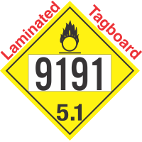 Oxidizer Class 5.1 UN9191 Tagboard DOT Placard