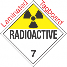 Radioactive Class 7 UN2909 Tagboard DOT Placard