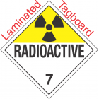 Radioactive Class 7 UN3322 Tagboard DOT Placard