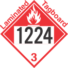 Combustible Class 3 UN1224 Tagboard DOT Placard