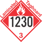 Combustible Class 3 UN1230 Tagboard DOT Placard