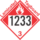 Combustible Class 3 UN1233 Tagboard DOT Placard