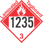 Combustible Class 3 UN1235 Tagboard DOT Placard