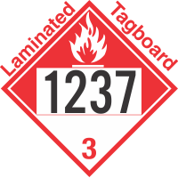 Combustible Class 3 UN1237 Tagboard DOT Placard