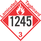 Combustible Class 3 UN1245 Tagboard DOT Placard