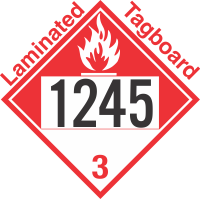 Combustible Class 3 UN1245 Tagboard DOT Placard