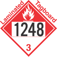 Combustible Class 3 UN1248 Tagboard DOT Placard