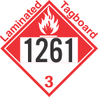 Combustible Class 3 UN1261 Tagboard DOT Placard