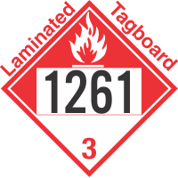 Combustible Class 3 UN1261 Tagboard DOT Placard