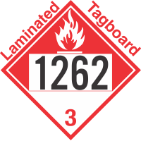 Combustible Class 3 UN1262 Tagboard DOT Placard