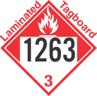 Combustible Class 3 UN1263 Tagboard DOT Placard