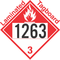 Combustible Class 3 UN1263 Tagboard DOT Placard