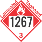 Combustible Class 3 UN1267 Tagboard DOT Placard