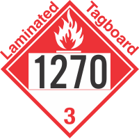 Combustible Class 3 UN1270 Tagboard DOT Placard