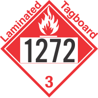 Combustible Class 3 UN1272 Tagboard DOT Placard