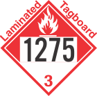 Combustible Class 3 UN1275 Tagboard DOT Placard