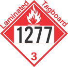 Combustible Class 3 UN1277 Tagboard DOT Placard