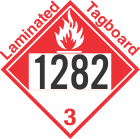 Combustible Class 3 UN1282 Tagboard DOT Placard