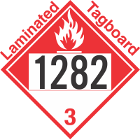 Combustible Class 3 UN1282 Tagboard DOT Placard