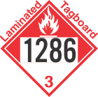 Combustible Class 3 UN1286 Tagboard DOT Placard