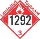 Combustible Class 3 UN1292 Tagboard DOT Placard