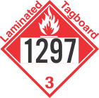 Combustible Class 3 UN1297 Tagboard DOT Placard