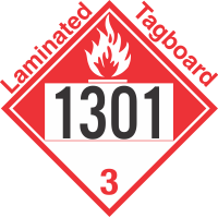 Combustible Class 3 UN1301 Tagboard DOT Placard