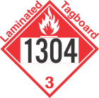 Combustible Class 3 UN1304 Tagboard DOT Placard
