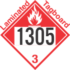 Combustible Class 3 UN1305 Tagboard DOT Placard
