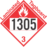 Combustible Class 3 UN1305 Tagboard DOT Placard