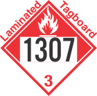 Combustible Class 3 UN1307 Tagboard DOT Placard