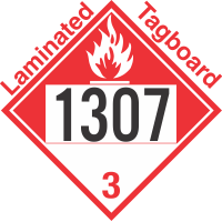 Combustible Class 3 UN1307 Tagboard DOT Placard