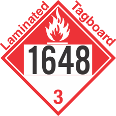 Combustible Class 3 UN1648 Tagboard DOT Placard