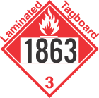 Combustible Class 3 UN1863 Tagboard DOT Placard