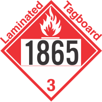 Combustible Class 3 UN1865 Tagboard DOT Placard