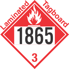 Combustible Class 3 UN1865 Tagboard DOT Placard
