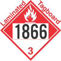 Combustible Class 3 UN1866 Tagboard DOT Placard