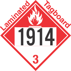 Combustible Class 3 UN1914 Tagboard DOT Placard