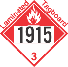 Combustible Class 3 UN1915 Tagboard DOT Placard