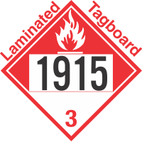 Combustible Class 3 UN1915 Tagboard DOT Placard