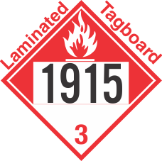 Combustible Class 3 UN1915 Tagboard DOT Placard