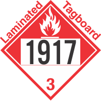 Combustible Class 3 UN1917 Tagboard DOT Placard