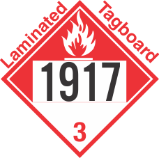 Combustible Class 3 UN1917 Tagboard DOT Placard