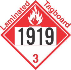 Combustible Class 3 UN1919 Tagboard DOT Placard
