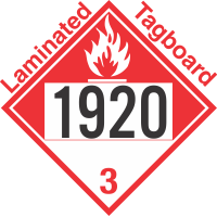 Combustible Class 3 UN1920 Tagboard DOT Placard